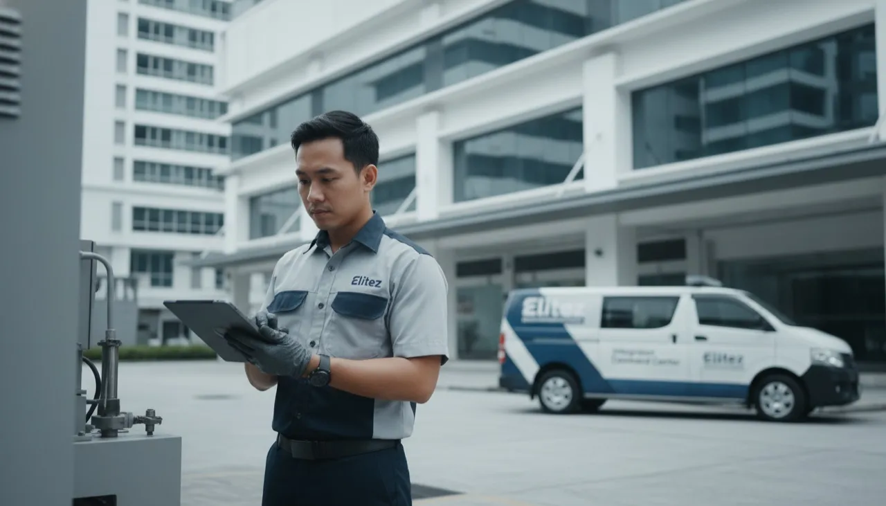 Elitez field-operations officer conducting a site check