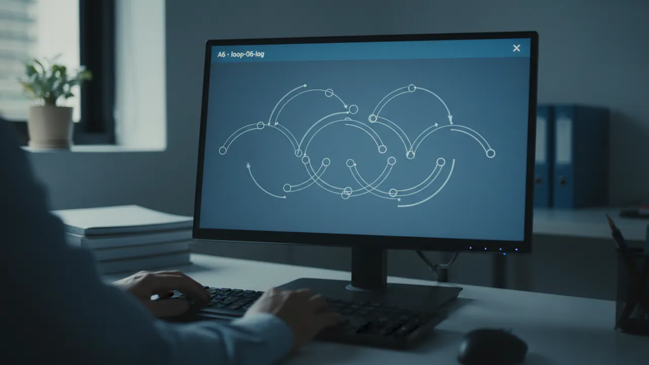 Hands at a keyboard with an incident-timeline interface visible on screen